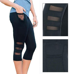 Women's capri leggings for yoga and gym workouts - front view
