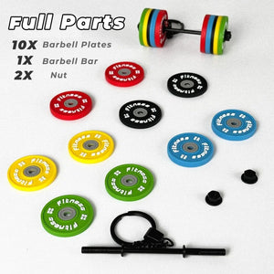 Creativity Weight Piece Barbell Keychain Gym Gifts for Gym Love Weight Piece Detachable Barbell Key Chain Charm Bag Pendant