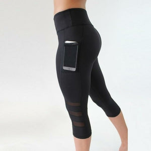 Women's capri sport leggings for yoga and gym - full length view