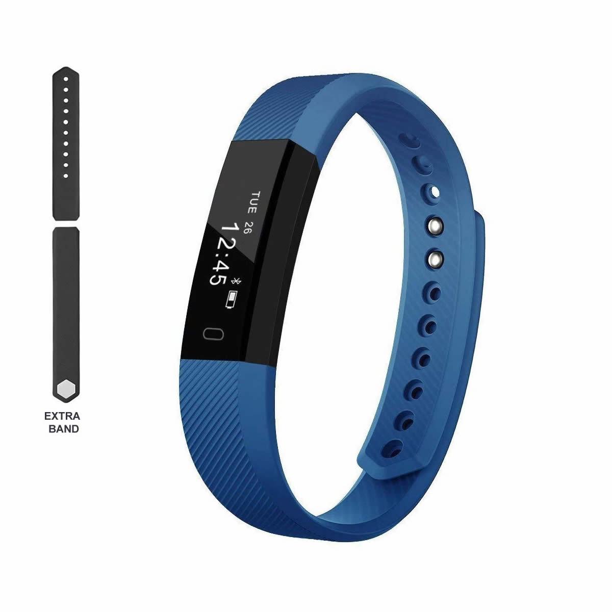 Smart Fit activity tracker and smart watch - full product view with an extra band blue colour