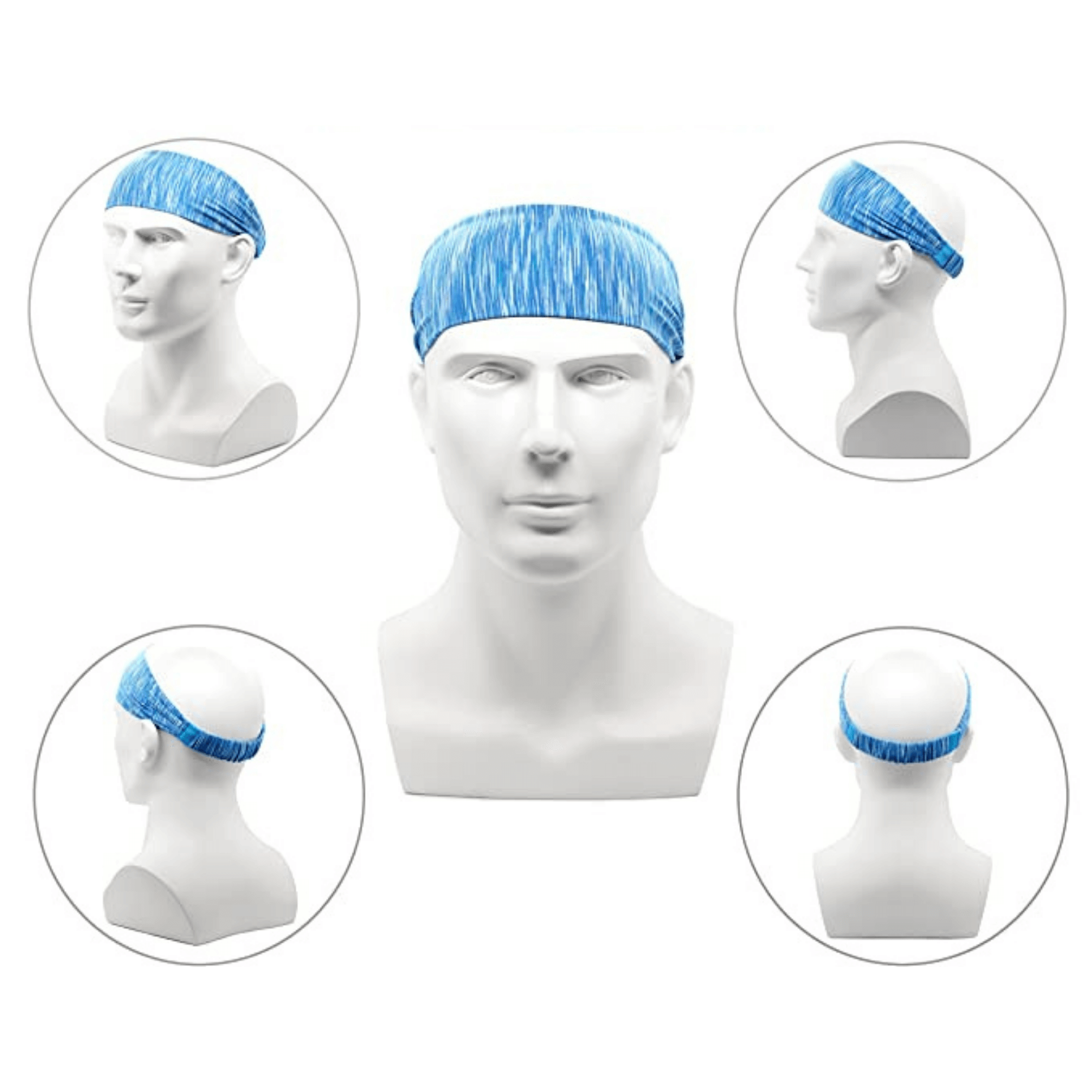 Extra-wide sweat-wicking sport headband - colour options