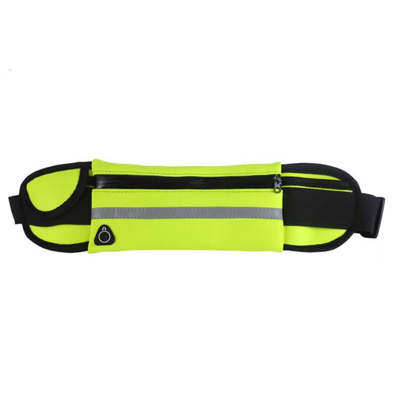 Velocity water-resistant sports running belt and fanny pack - full product view green