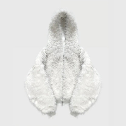 YETI FUR REVERSIBEL ZIP HOODIE