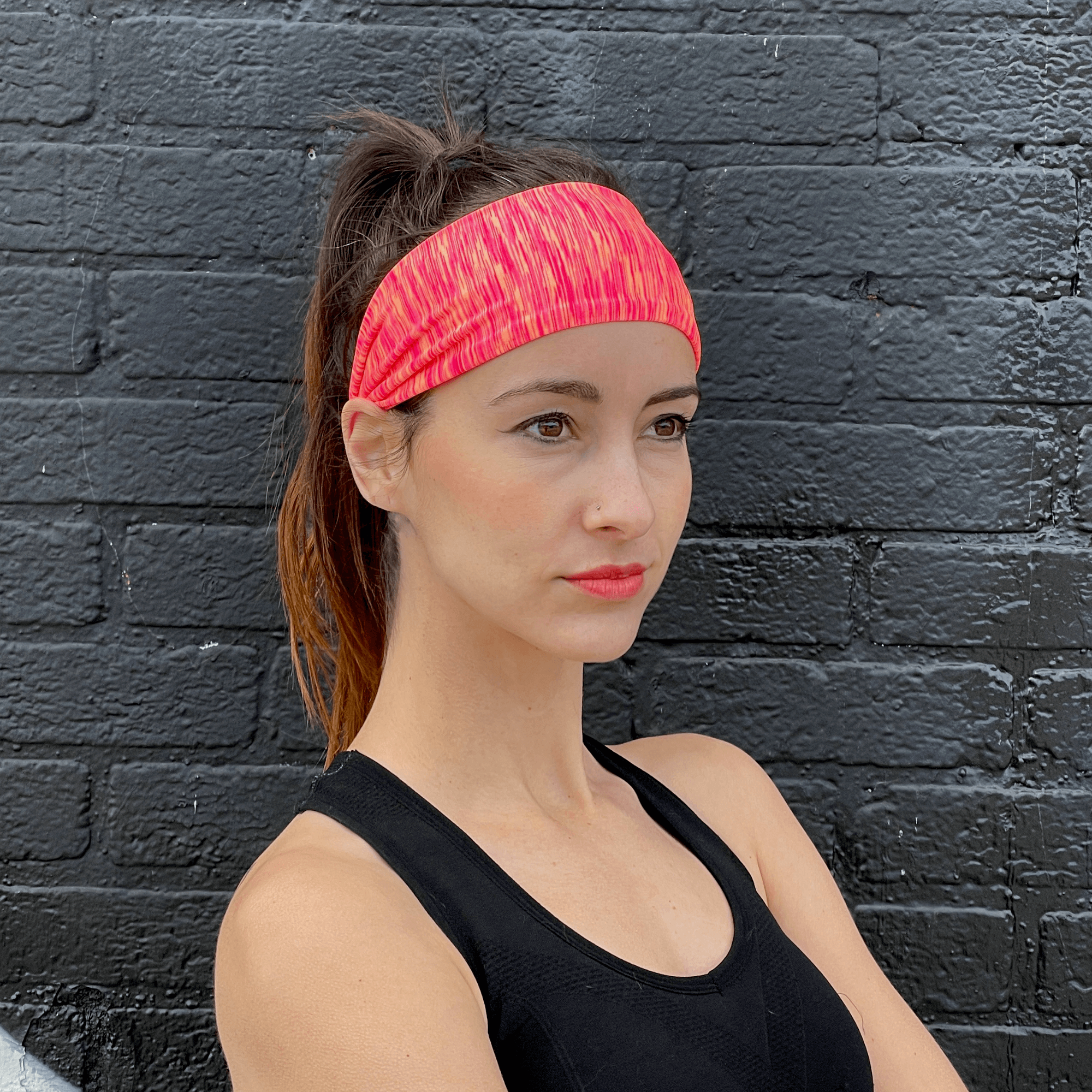 Extra-wide sweat-wicking sport headband - product overview