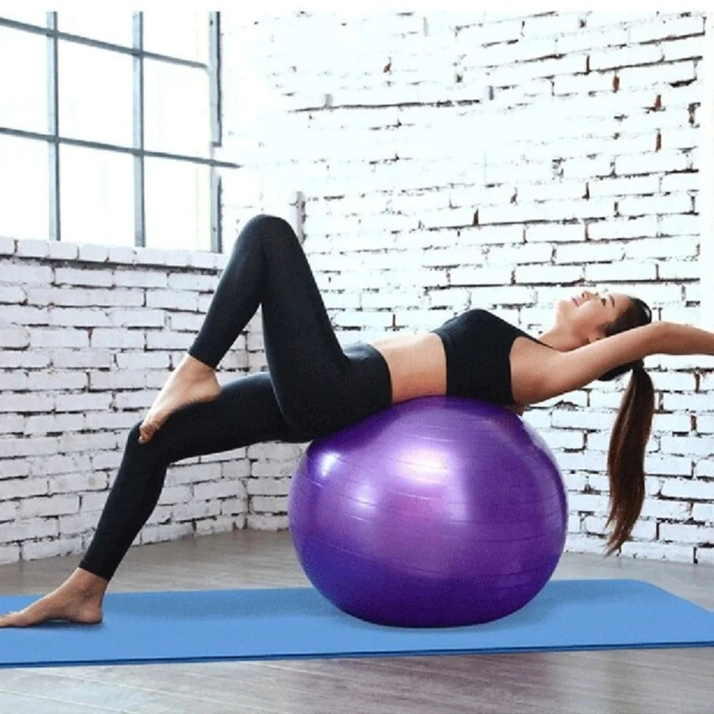 Fitness yoga ball for home exercise and core training - front view