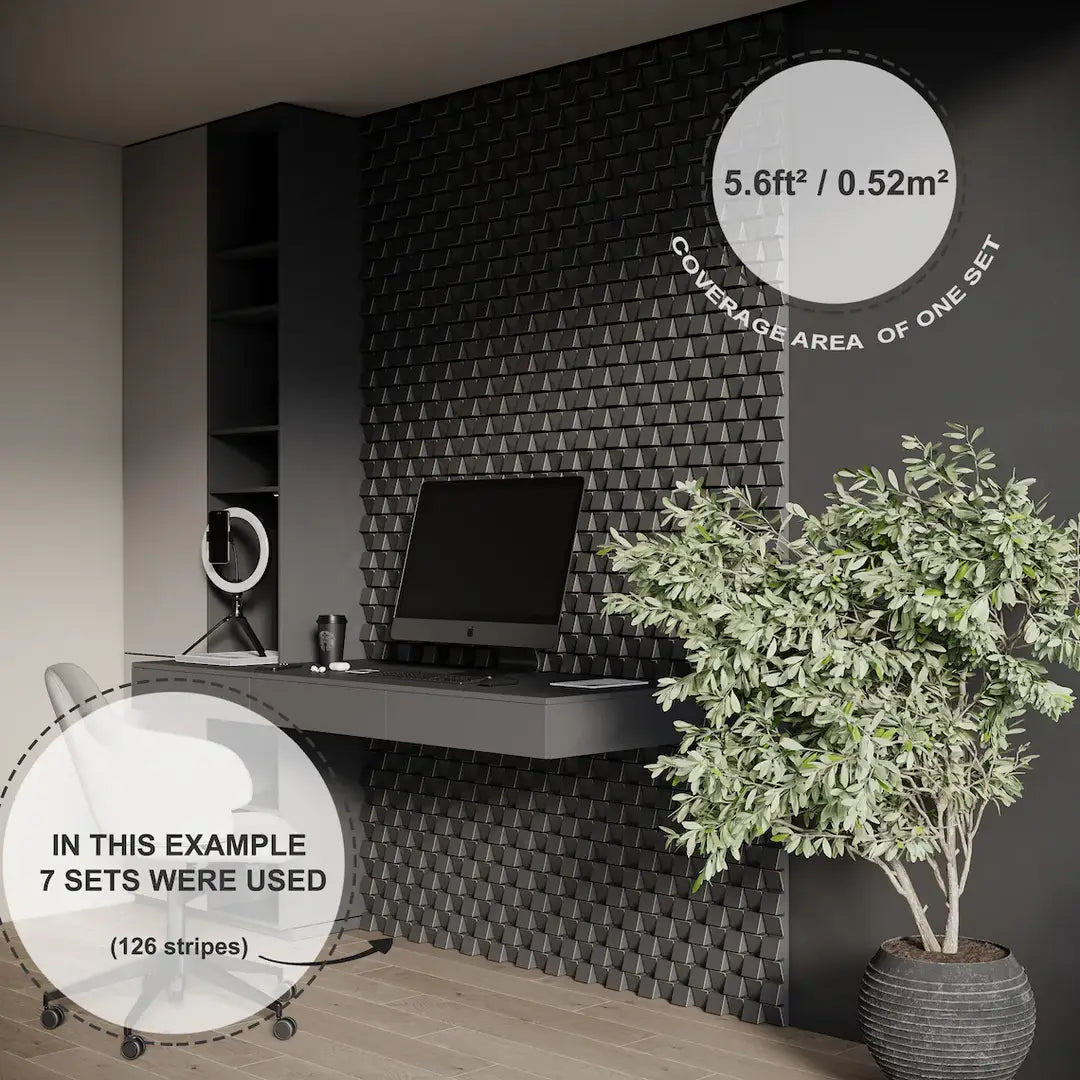 ZARINA Acoustic Slat Panels | 3D Mosaic Wooden Decor