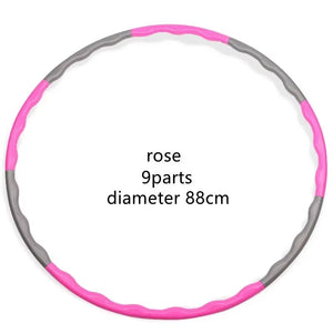 1X 9/8/7 Tubes Yoga Detachable Pilates Hoop Waist Exercise Slimming Sports Hoops Body Building Massage Gym Loss Weight Hoop