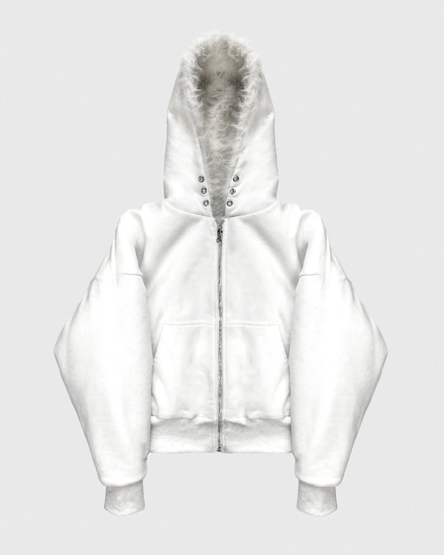 YETI FUR REVERSIBEL ZIP HOODIE